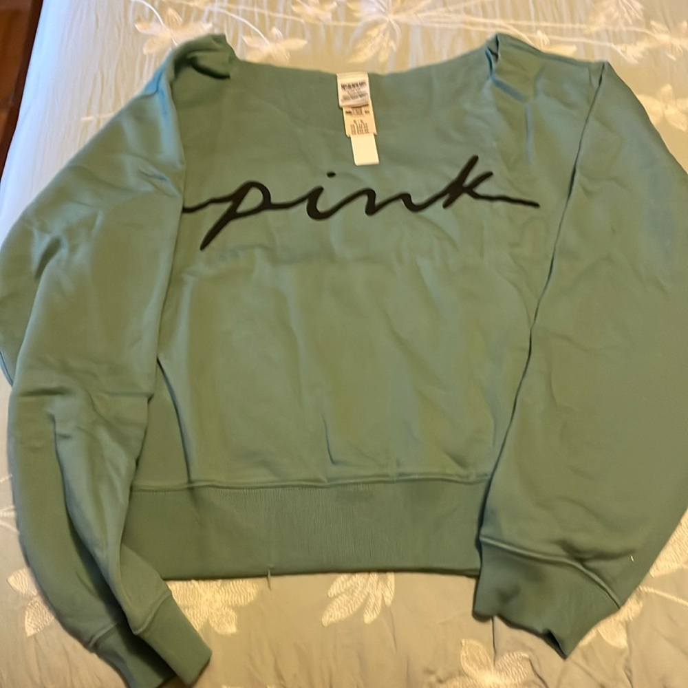 Pink Victoria’s Secret sweatshirt